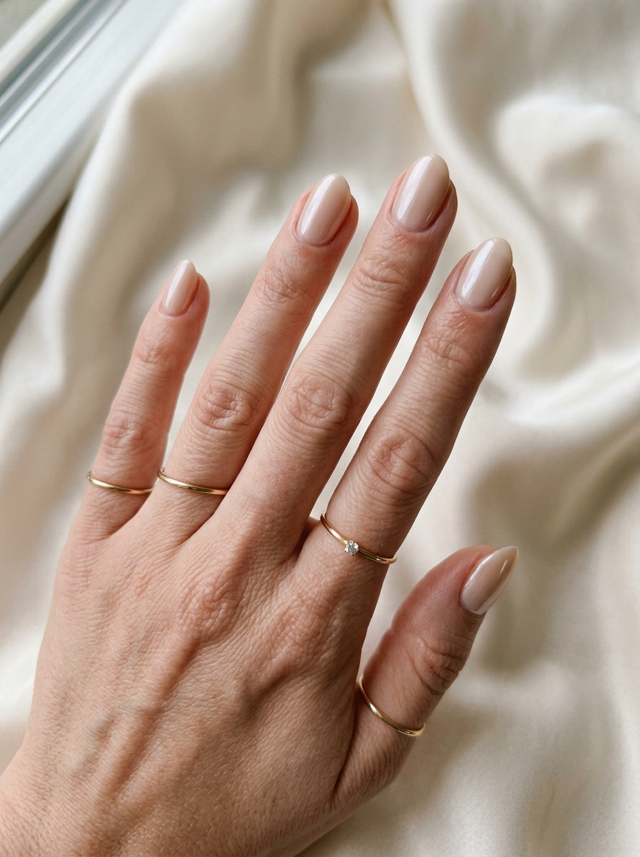Glazed Nude Stockholm Nails als Stockholm Nails Inspiration 2026